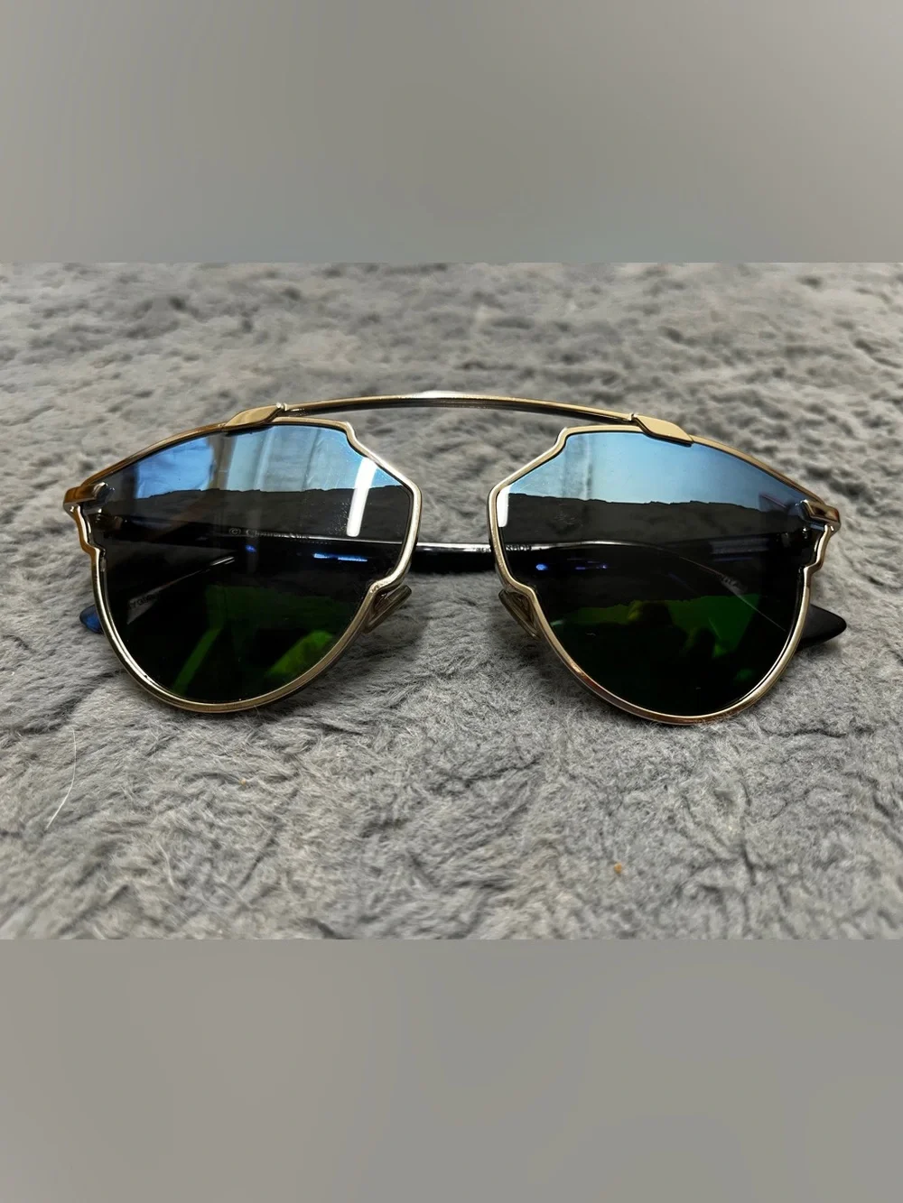 Christian Dior So Real A 3YG9P Sunglasses Blue Mirror Palladium Pre-Owned
